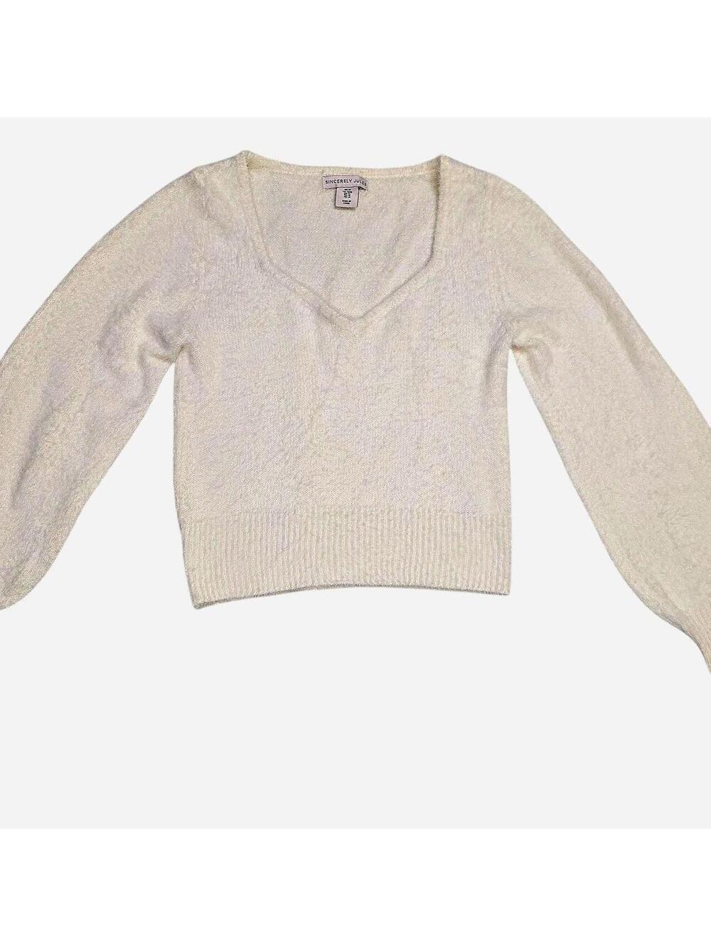 Sincerely Jules for Bandier Women's White and Cream Crop-top